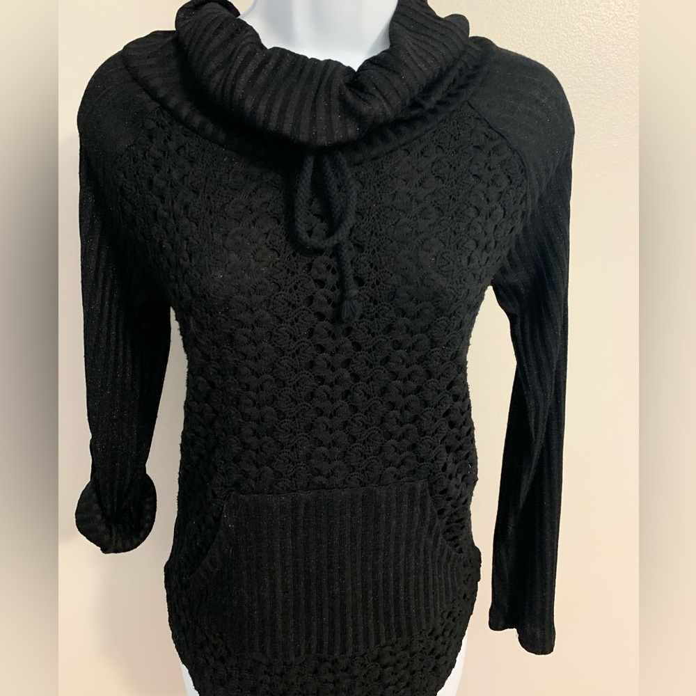 No Boundaries Black Hooded Pullover